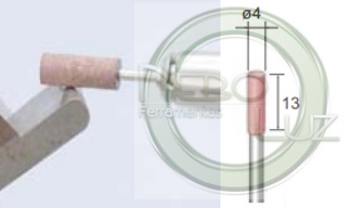 NBL00109 Ponta montadea de borracha abrasva 04 GR 80 Neboluz