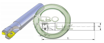 Fresa intercambivel neboluz 100 90 graus ap