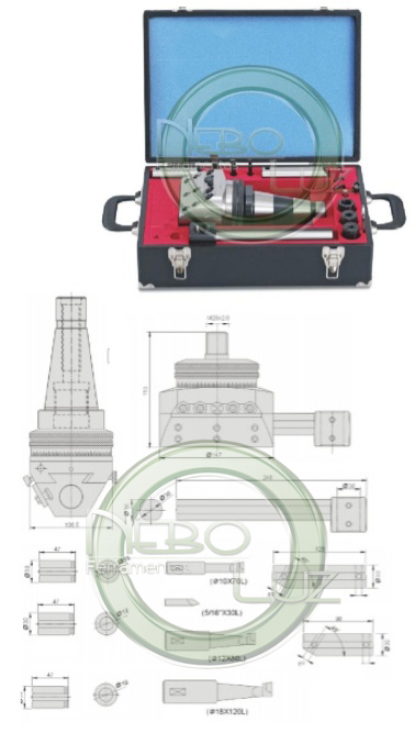 Cabeote de broquear de facear automtico 12 a 500mm Cone ISO-40 DIN-2080 Neboluz