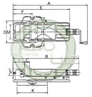 Morsa hidráulica com grande força de aperto, ideal para centro de usiangem Neboluz
