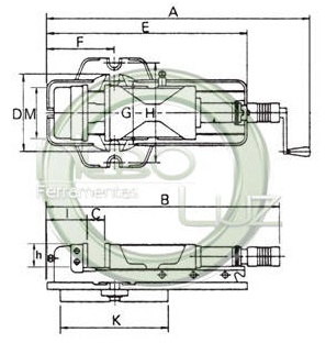 Morsa hidrulica com grande fora de aperto, ideal para centro de usiangem Neboluz