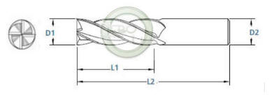 fresa de metal duro neboluz desenhos 4 cortes